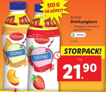 Lidl MILBONA Drickyoghurt erbjuda