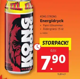 Lidl KONG STRONG Energidryck erbjuda