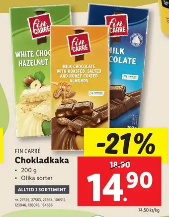 Lidl FIN CARRÉ Chokladkaka erbjuda