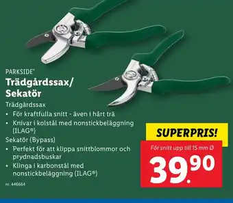 Lidl Trädgårdssax/ Sekatör erbjuda