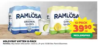 Coop KOLSYRAT VATTEN 12-PACK erbjuda