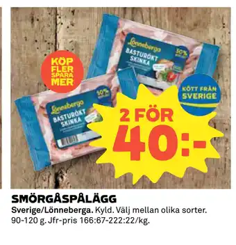 Coop SMÖRGÅSPÅLÄGG erbjuda