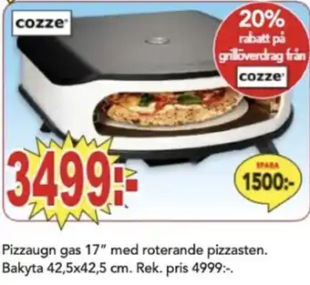 Bo Ohlsson Pizzaugn gas 17" med roterande pizzasten erbjuda