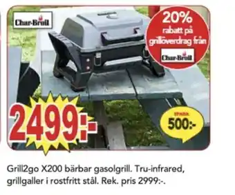 Bo Ohlsson Grill2go X200 bärbar gasolgrill erbjuda