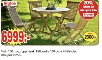 Bo Ohlsson Turin 100 matgrupp i teak erbjuda