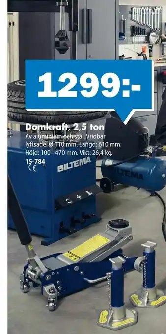 Domkraft 2 ,5 ton