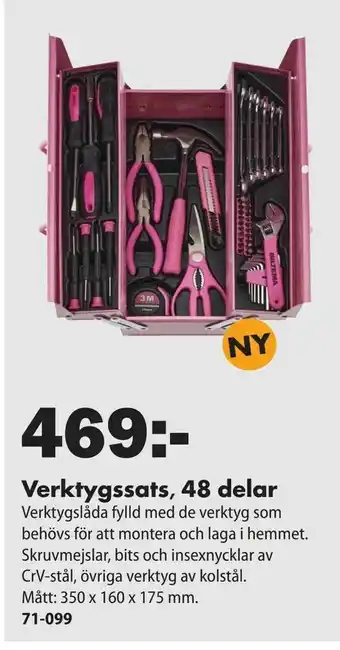 Biltema Verktygssats 48 delar erbjuda