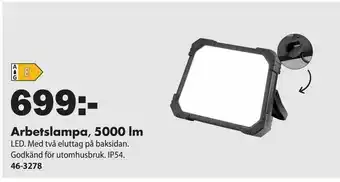 Biltema Arbetslampa 5000 lm erbjuda