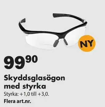 Biltema Skyddsglasögon med styrka erbjuda