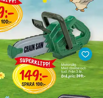 Leklust Motorsåg erbjuda