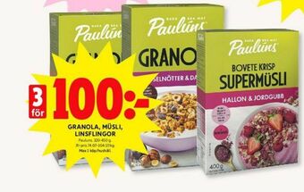 ICA Kvantum Paulùns Granola erbjuda