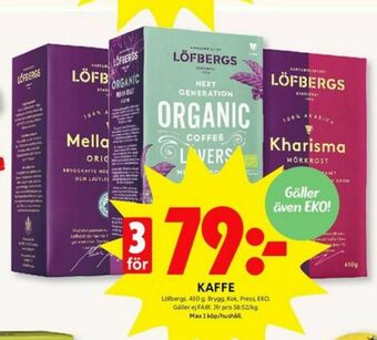 ICA Kvantum Löfbergs Lila Kaffe malet erbjuda