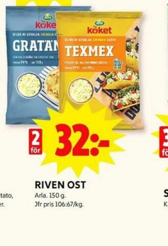ICA Kvantum Arla Köket Riven ost erbjuda