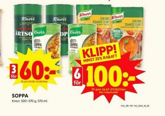 ICA Kvantum Soldatens Ärtsoppa Soppor erbjuda