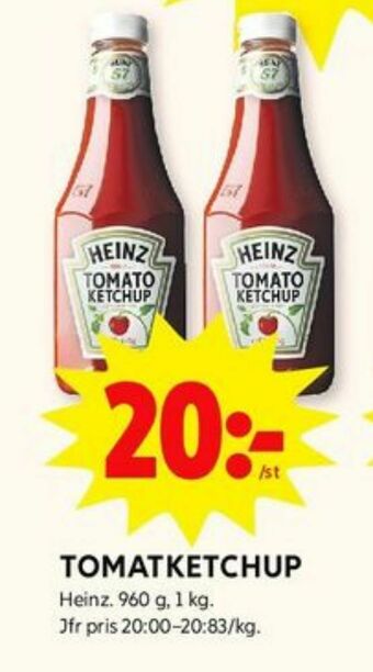 ICA Kvantum Heinz Ketchup erbjuda