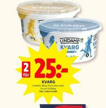 ICA Kvantum Lindahls Kvarg erbjuda