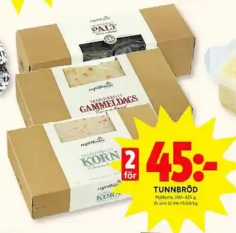 ICA Kvantum Mjälloms Tunnbröd erbjuda
