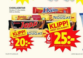 ICA Kvantum Marabou Chokladbar erbjuda