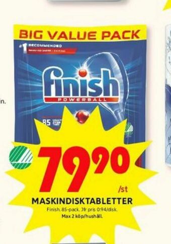 ICA Kvantum Finish Diskmaskintabs erbjuda