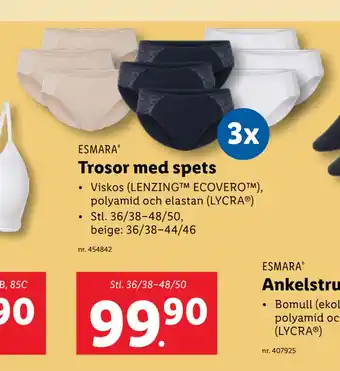 Lidl Trosor med spets erbjuda