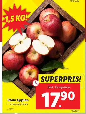 Lidl Röda äpplen erbjuda