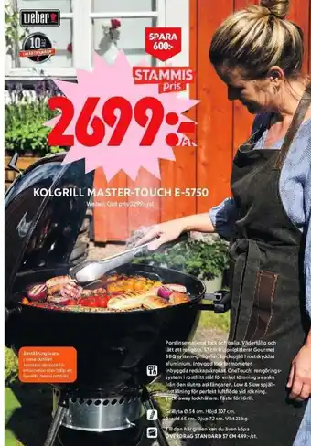 ICA Maxi KOLGRILL MASTER-TOUCH E-5750 erbjuda