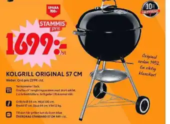 ICA Maxi KOLGRILL ORIGINAL 57 CM erbjuda