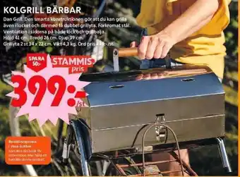 ICA Maxi KOLGRILL BÄRBAR erbjuda
