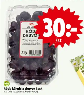 ICA Nära Ica vindruvor erbjuda
