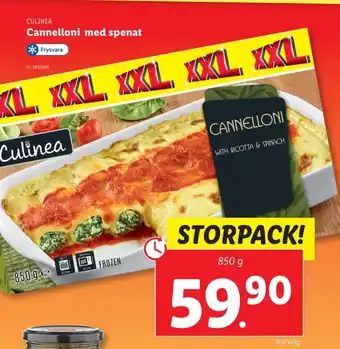 Lidl Culinea pastarätter erbjuda