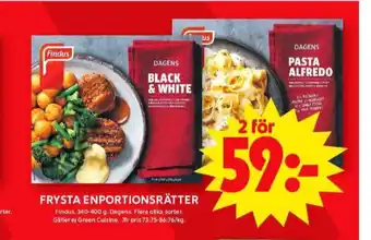 ICA Maxi Findus pastarätter erbjuda