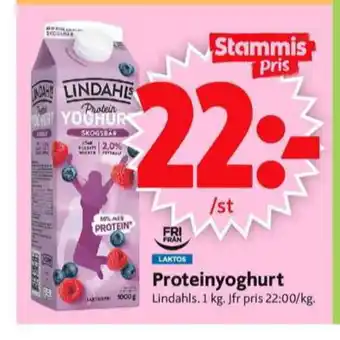 ICA Supermarket Lindahls yoghurt erbjuda