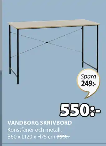 JYSK VANDBORG SKRIVBORD erbjuda