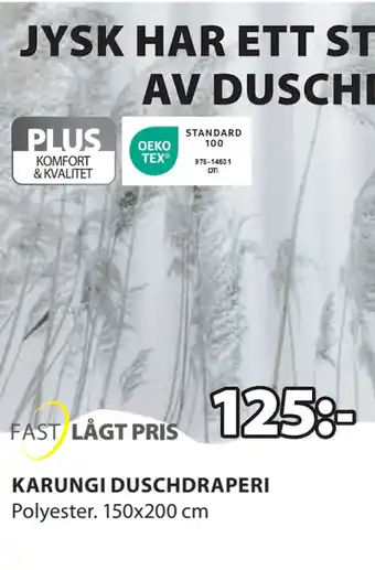 JYSK KARUNGI DUSCHDRAPERI erbjuda