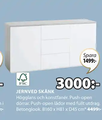 JYSK JERNVED SKÄNK erbjuda