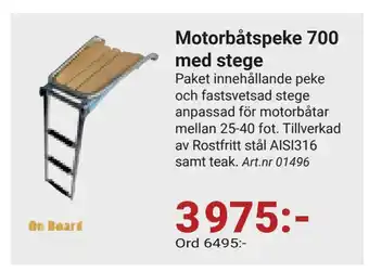 Erlandsons Brygga Motorbåtspeke 700 med stege erbjuda