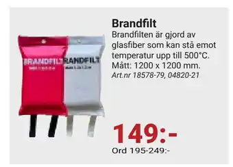 Erlandsons Brygga Brandfilt erbjuda