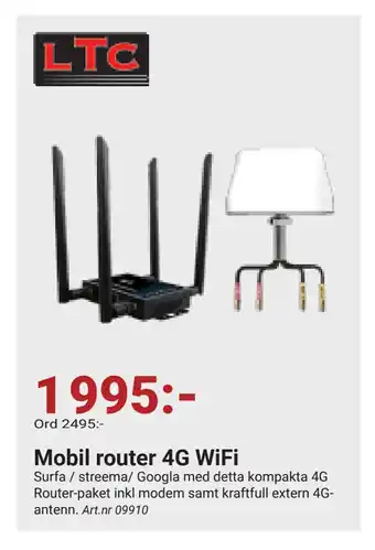 Erlandsons Brygga Mobil router 4G WiFi erbjuda