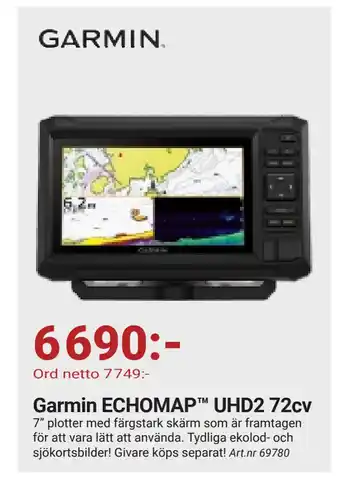 Erlandsons Brygga Garmin ECHOMAP UHD2 72cv erbjuda