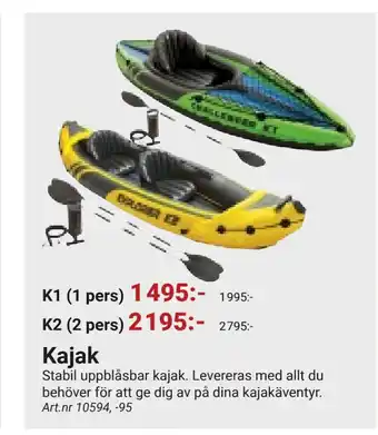 Erlandsons Brygga Kajak erbjuda