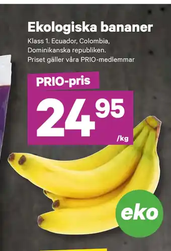 City Gross Ekologiska bananer erbjuda