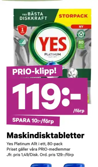 City Gross Maskindisktabletter erbjuda