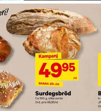 City Gross Surdegsbröd erbjuda