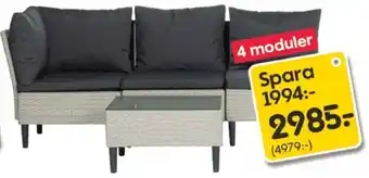 Rusta Lissabon Loungeset 4 moduler erbjuda