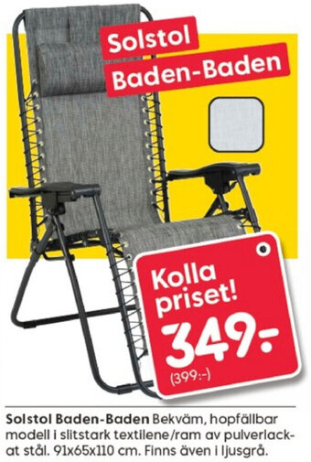 Rusta Solstol Baden-Baden erbjuda
