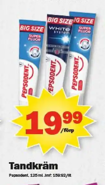 Pekås Tandkräm erbjuda