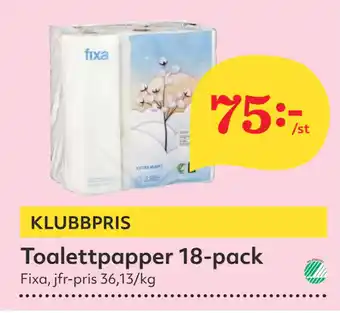 Hemköp Toalettpapper 18-pack erbjuda