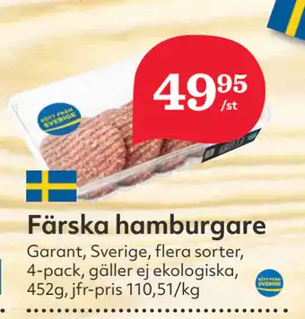 Hemköp Färska hamburgare erbjuda