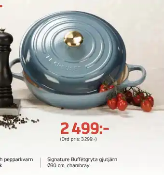 Önska Le Creuset erbjuda