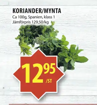 Matvärlden Tensta KORIANDER/MYNTA erbjuda